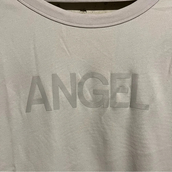 Victoria's Secret M Sweatshirt Women Gray ANGEL Logo Pullover Open Back NWT - Picture 2 of 10
